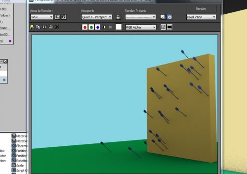 آموزش ساخت بارانی از پیکانها در تری دی مکس